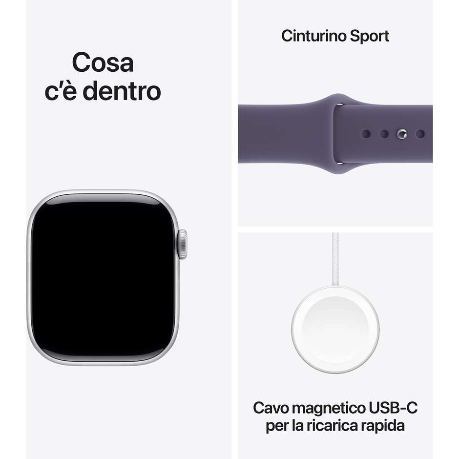 apple watch series 11 gps 42mm silver aluminium c