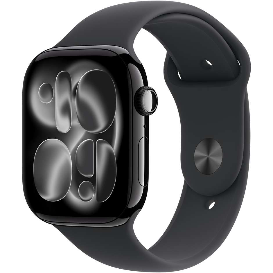 Apple Watch Series 11 GPS 46mm Cassa Alluminio Jet Black con Sport Band Nero - M/L