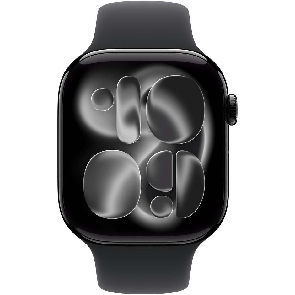 Apple Watch Series 11 GPS 46mm Cassa Alluminio Jet Black con Sport Band Nero - M/L