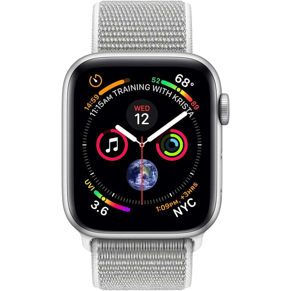 Apple Watch Series 4 GPS 40mm Cassa Alluminio Argento con Cinturino Sport Loop Conchiglia (MU652TY/A)