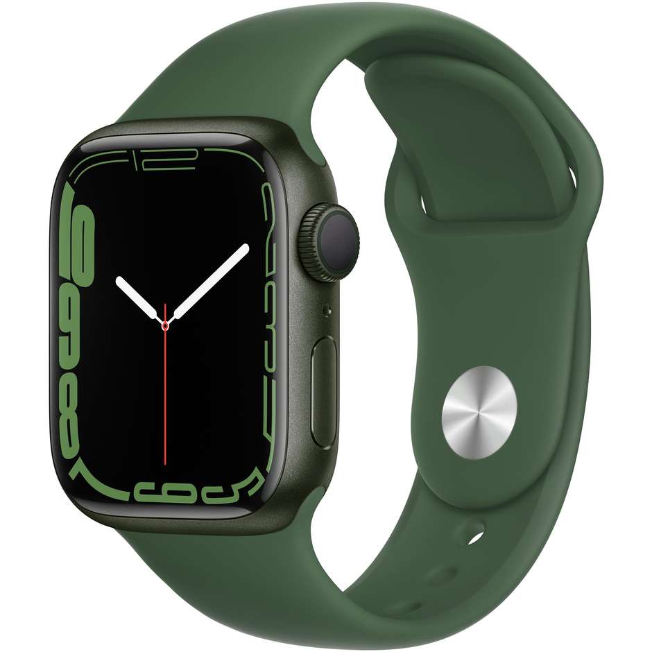 Apple Watch Series 7 GPS 41mm Cassa Alluminio Verde con Cinturino Sport Verde
