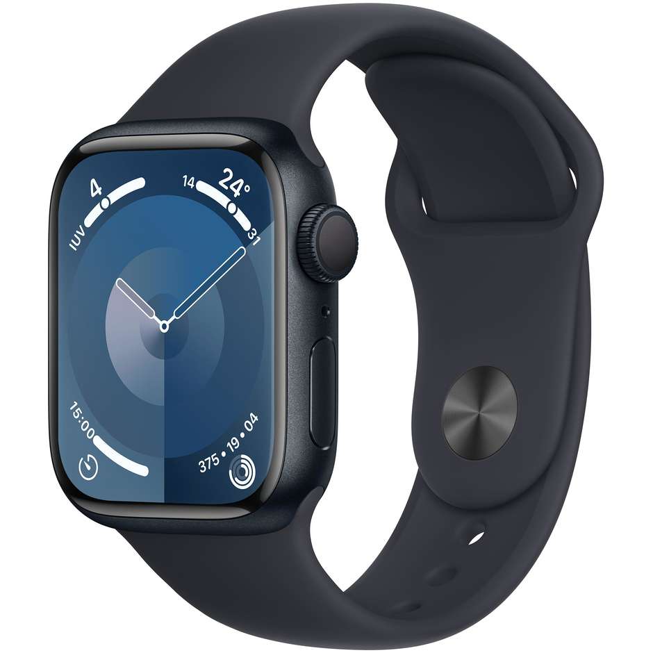 Apple Watch Series 9 GPS Cassa 41mm in Alluminio Mezzanotte con Cinturino Sport Mezzanotte - S/M