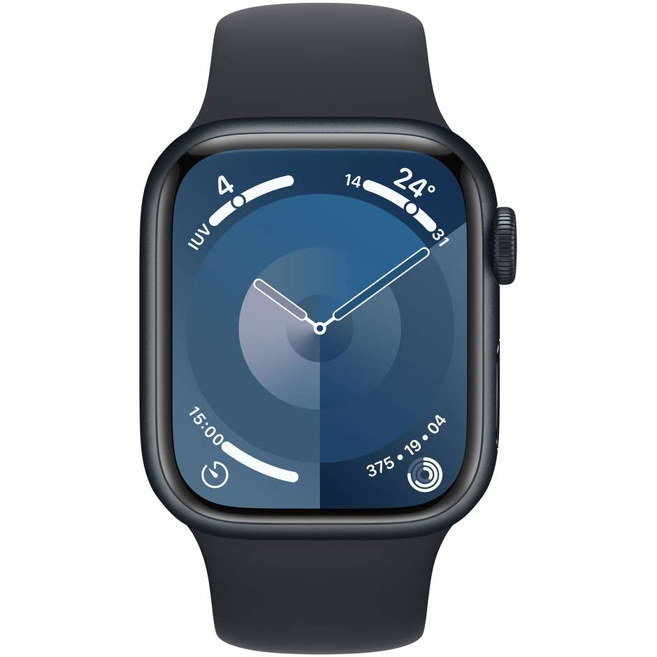 Apple Watch Series 9 GPS Cassa 41mm in Alluminio Mezzanotte con Cinturino Sport Mezzanotte - S/M