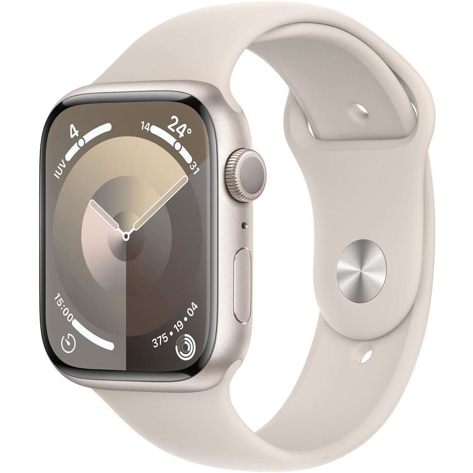 Apple Watch Series 9 GPS Cassa 45mm in Alluminio Galassia con Cinturino Sport Galassia - S/M