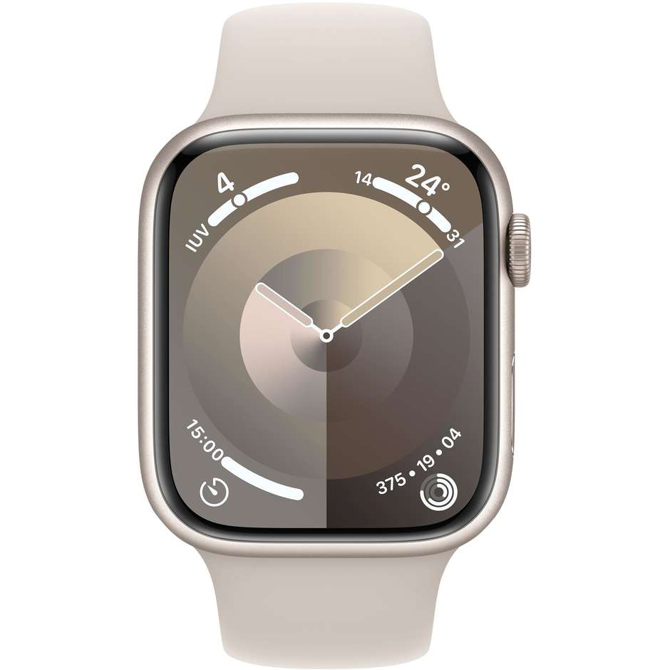 Apple Watch Series 9 GPS Cassa 45mm in Alluminio Galassia con Cinturino Sport Galassia - S/M