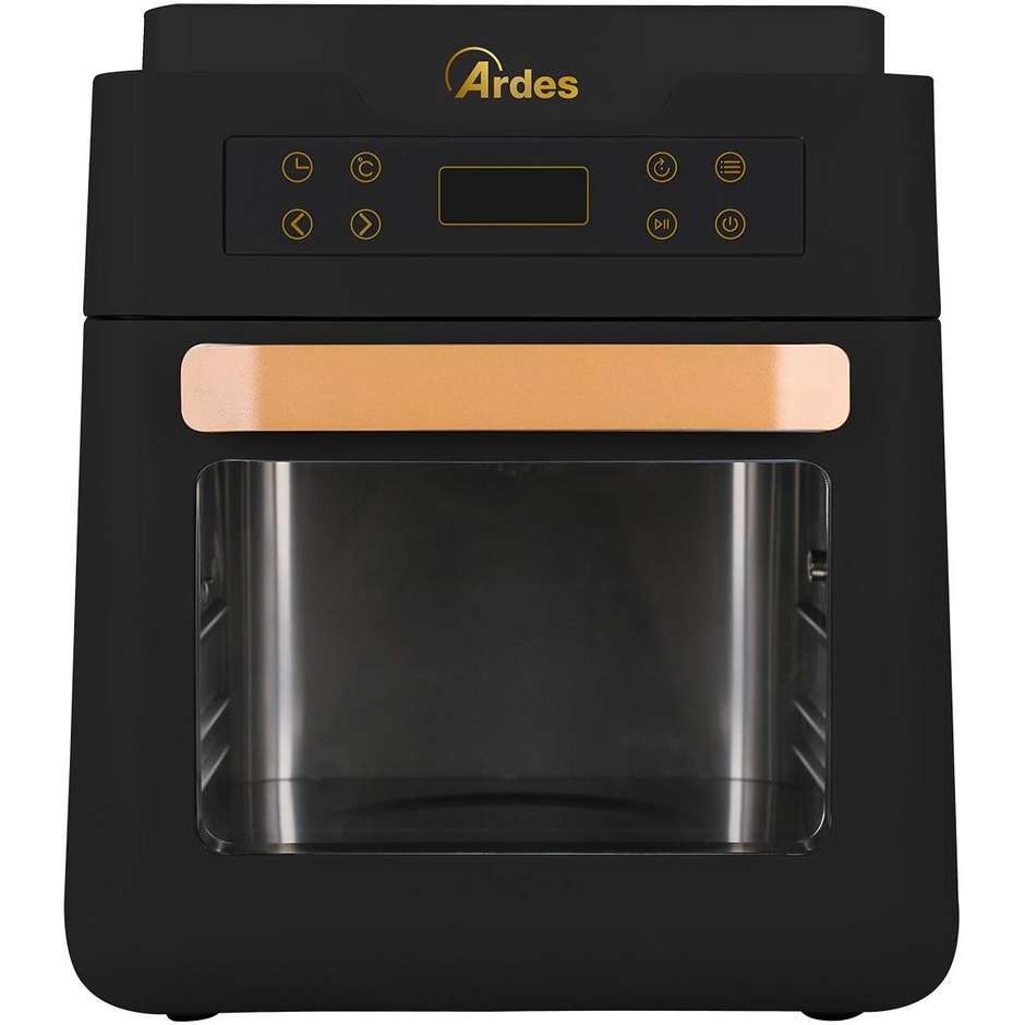 ARDES AR1K3000 Friggitrice ad Aria Calda e Fornetto Ibrido Capacita 12 Lt + Accessori Potenza 1700 W Colore Nero