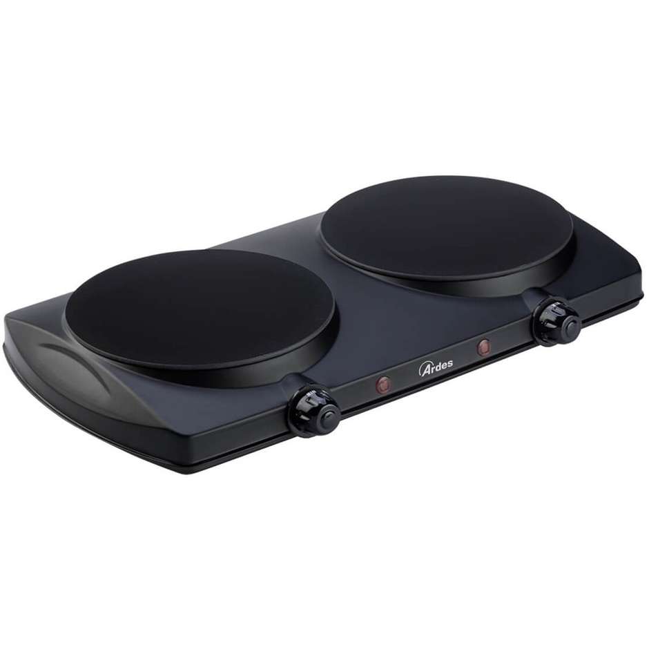 Ardes ARFOCE02 Fornello Vetroceramica 2 Piastre 2500W Fasto
