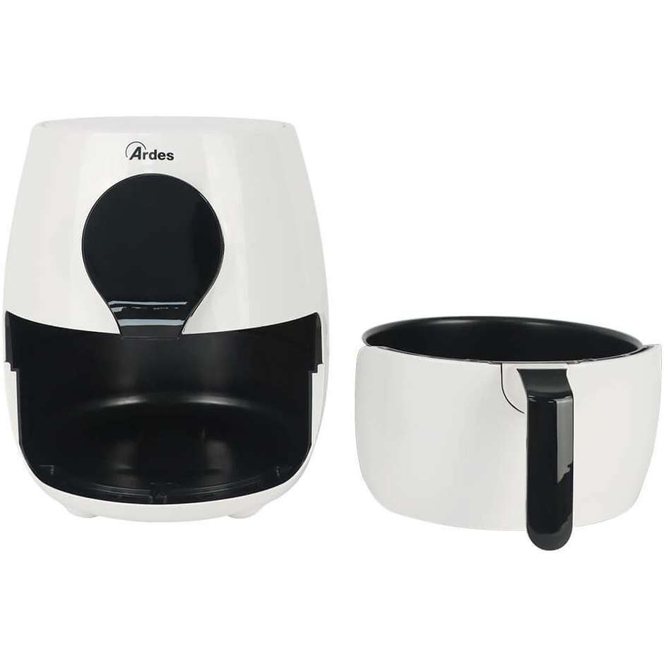 Ardes ARFRYA07 Friggitrice ad Aria Calda 5 L 1450 W con Cestello Singolo Antiaderente Bianco