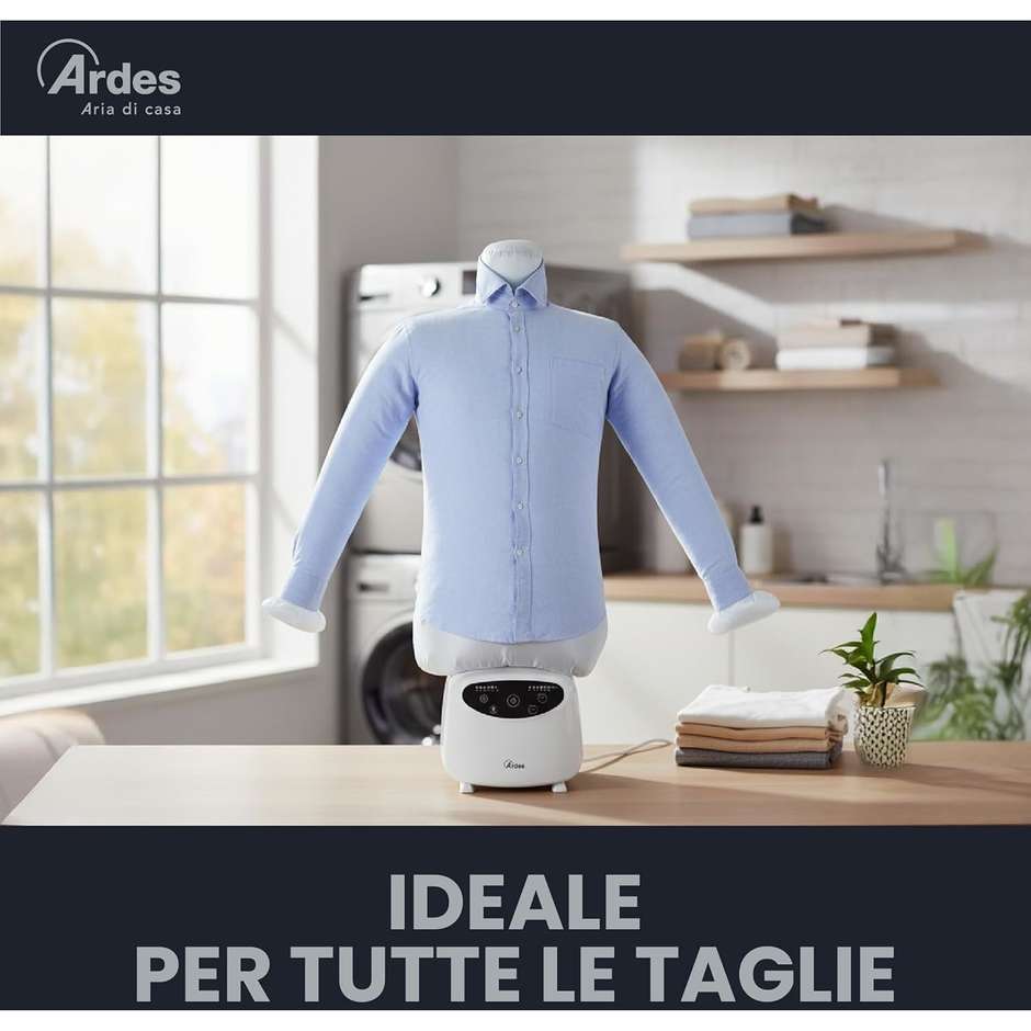 Ardes Blowy D ARMST02D Stiratore Automatico per Camicie e Magliette 1400 W Bianco
