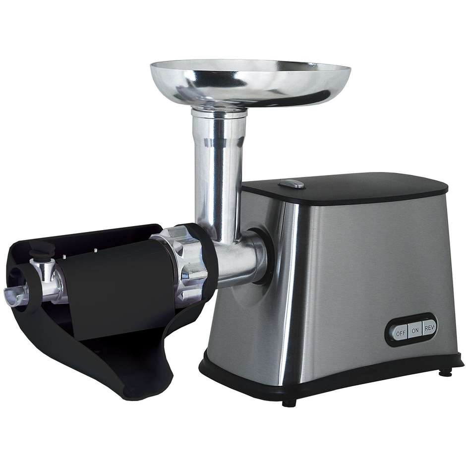 ARDES Tritacarne e Passapomodoro Elettrico Professionale Macchina Macina Carne Elettrica Potenza 900 W Colore Nero, Acciaio inox