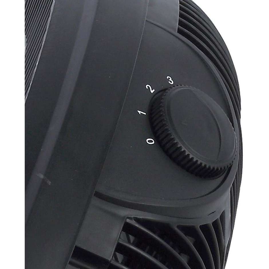 Ardes Ventilatore da tavolo diametro 50 cm 5 pale griglia a raggiera orientabile e rotante a 360° Colore Nero