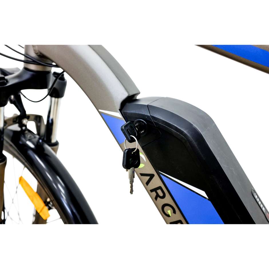 Argento Bike Alpha E-Bike City bike velocità max 25 km/h autonomia max 80 km colore grigio