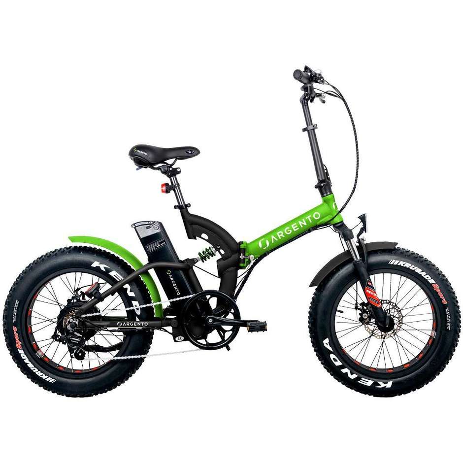 Argento Bike Bi Max E-Bike Foldable bike velocità max 25 km/h autonomia max 80 km colore nero e verde