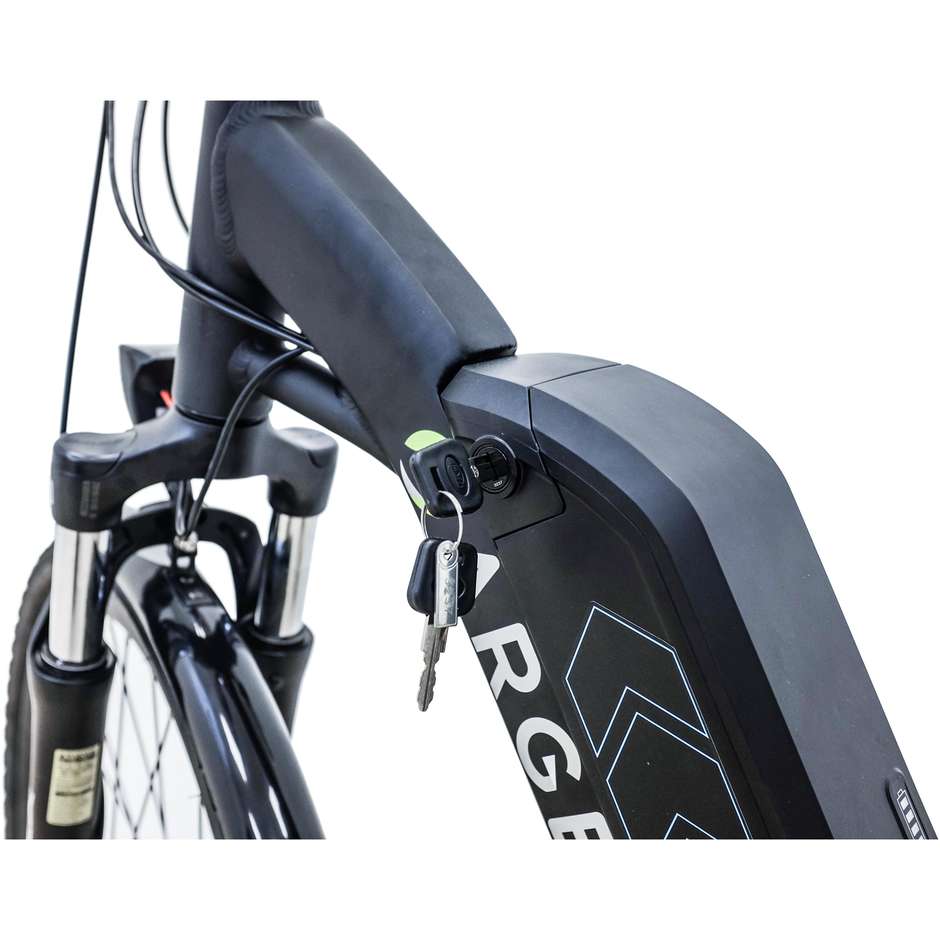 Argento Bike Omega E-Bike City bike velocità max 25 km/h autonomia max 80 km colore nero