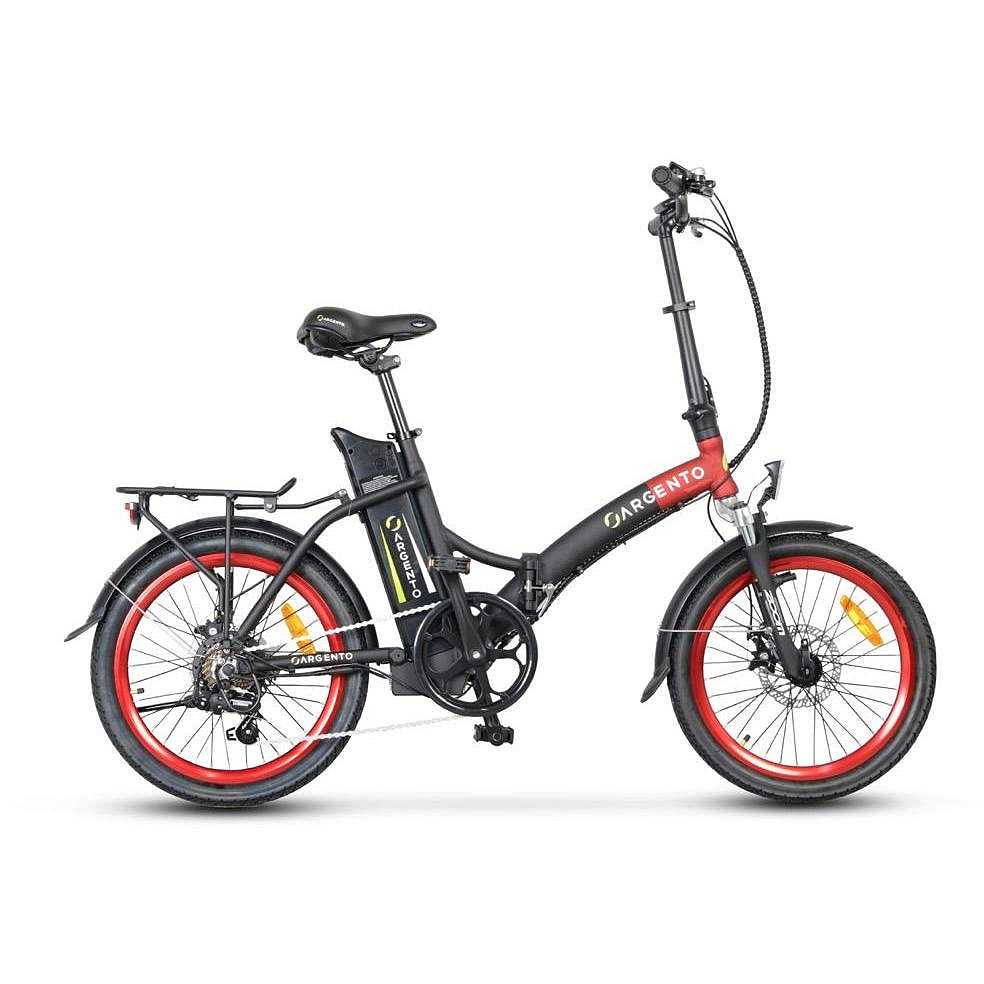 Argento Bike Piuma E-Bike Foldable bike pieghevole velocità max 25 km/h  autonomia max 80 km colore nero e rosso - Tempo Libero E-Bike - ClickForShop