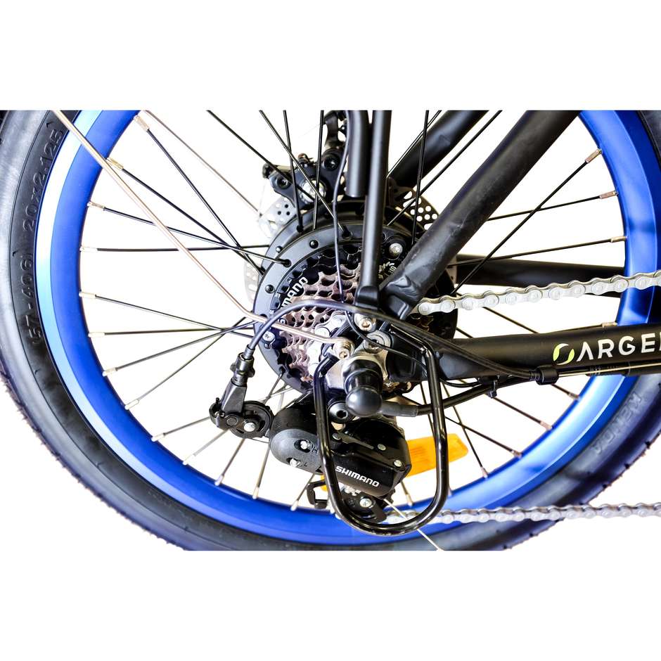 Argento Bike Piuma E-Bike Foldable bike pieghevole velocità max 25 km/h autonomia max 80 km colore nero e blu