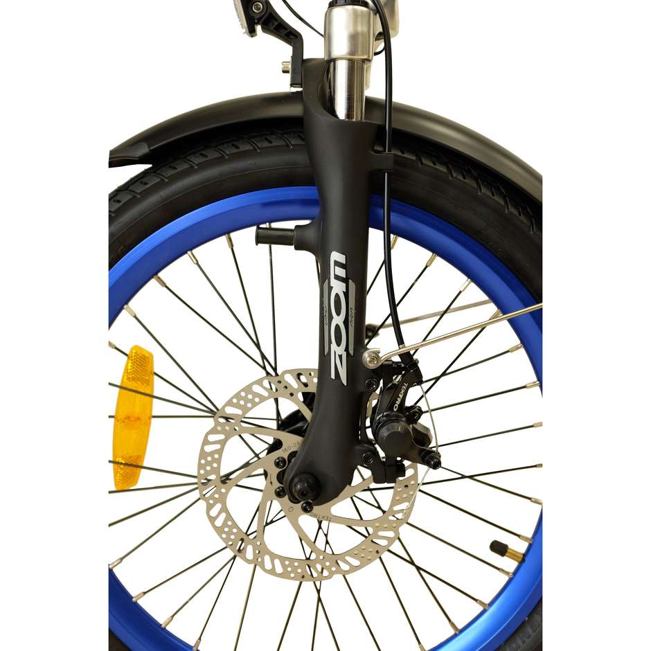 Argento Bike Piuma E-Bike Foldable bike pieghevole velocità max 25 km/h autonomia max 80 km colore nero e blu