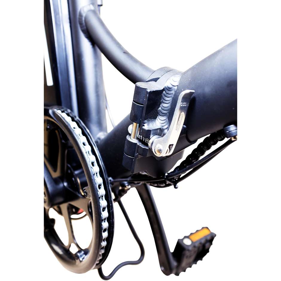 Argento Bike Piuma E-Bike Foldable bike pieghevole velocità max 25 km/h autonomia max 80 km colore nero e rosso