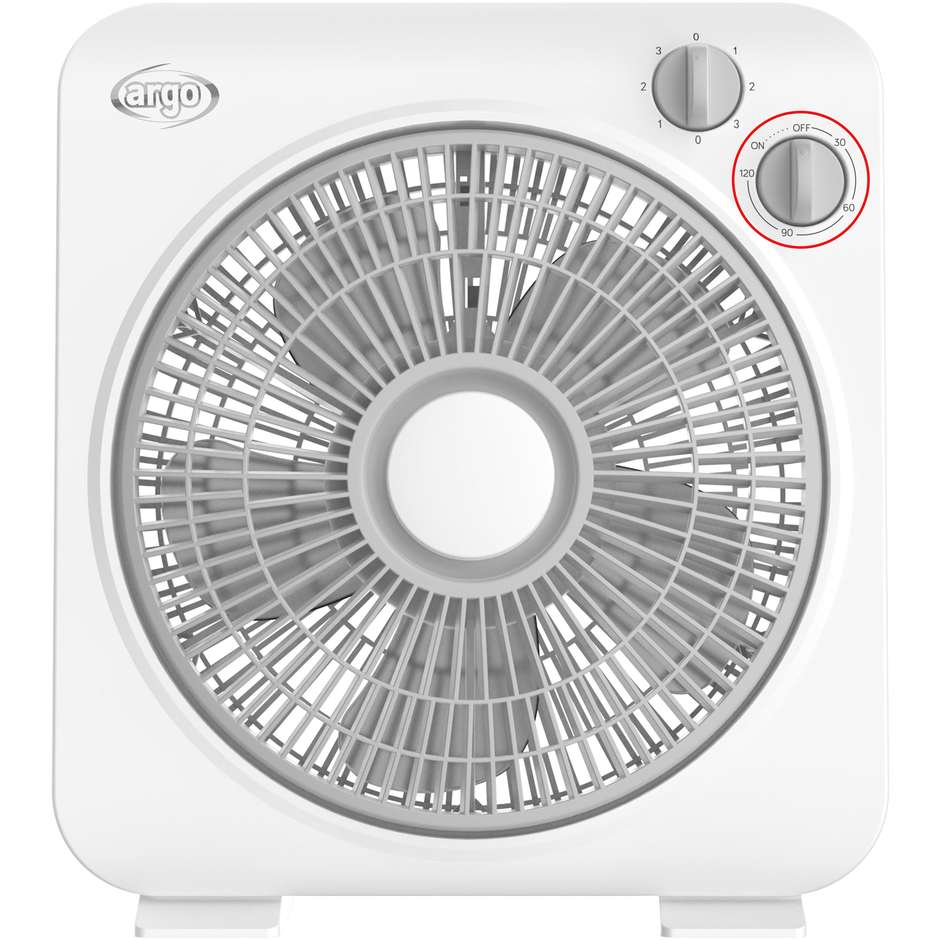 Argo clima Boxy Ventilatore 3 Velocita Colore Bianco
