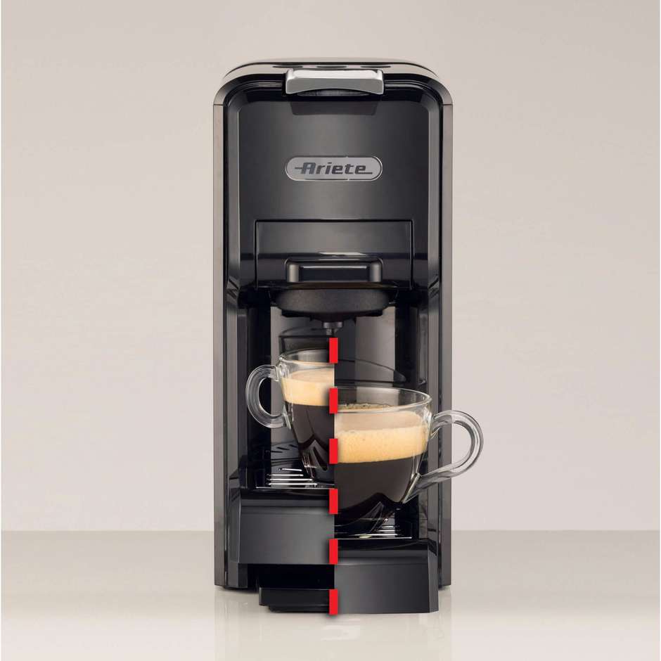 Ariete 1304 macchina da caffè 5 in 1 a cassetti, 19 bar, nera