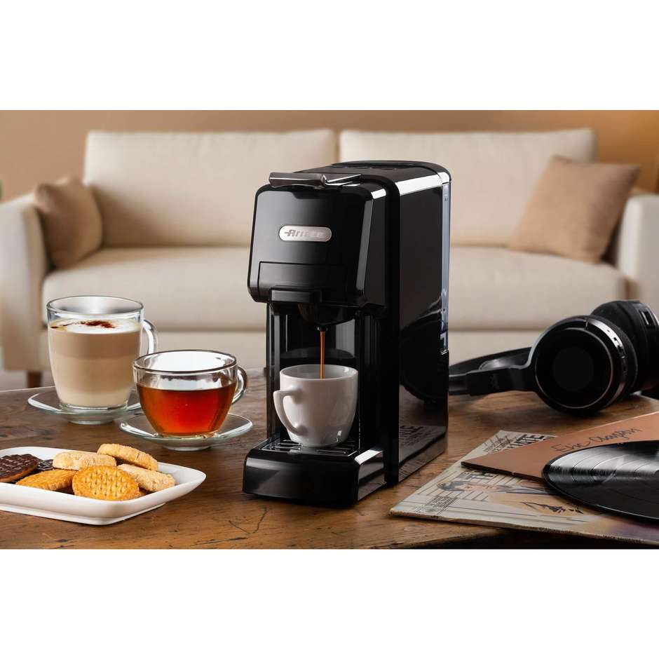 Ariete 1304 macchina da caffè 5 in 1 a cassetti, 19 bar, nera