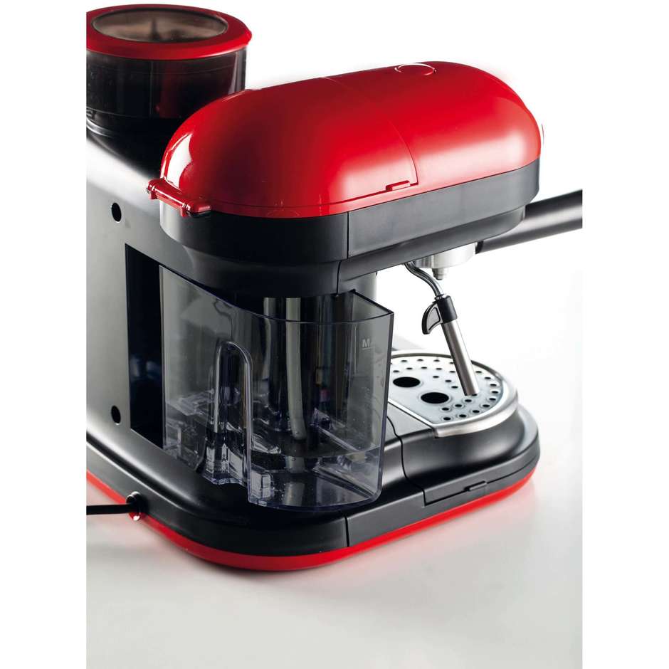 Ariete 1318 macchina del caffè potenza max 1080 Watt capacità 0.8 litri macinacaffè integrato colore rosso