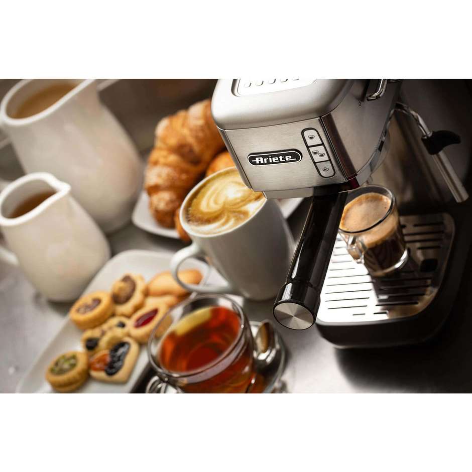 Ariete 1380 Macchina da Caffè Espresso a Pompa 1300 W 15 Bar Argento