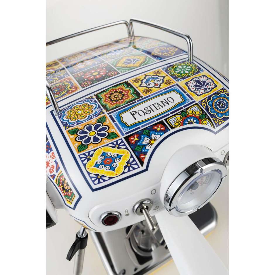 Ariete 1389 Macchina da caffè Positano Potenza 850 W Cappuccinatore Colore Multicolore, Giallo