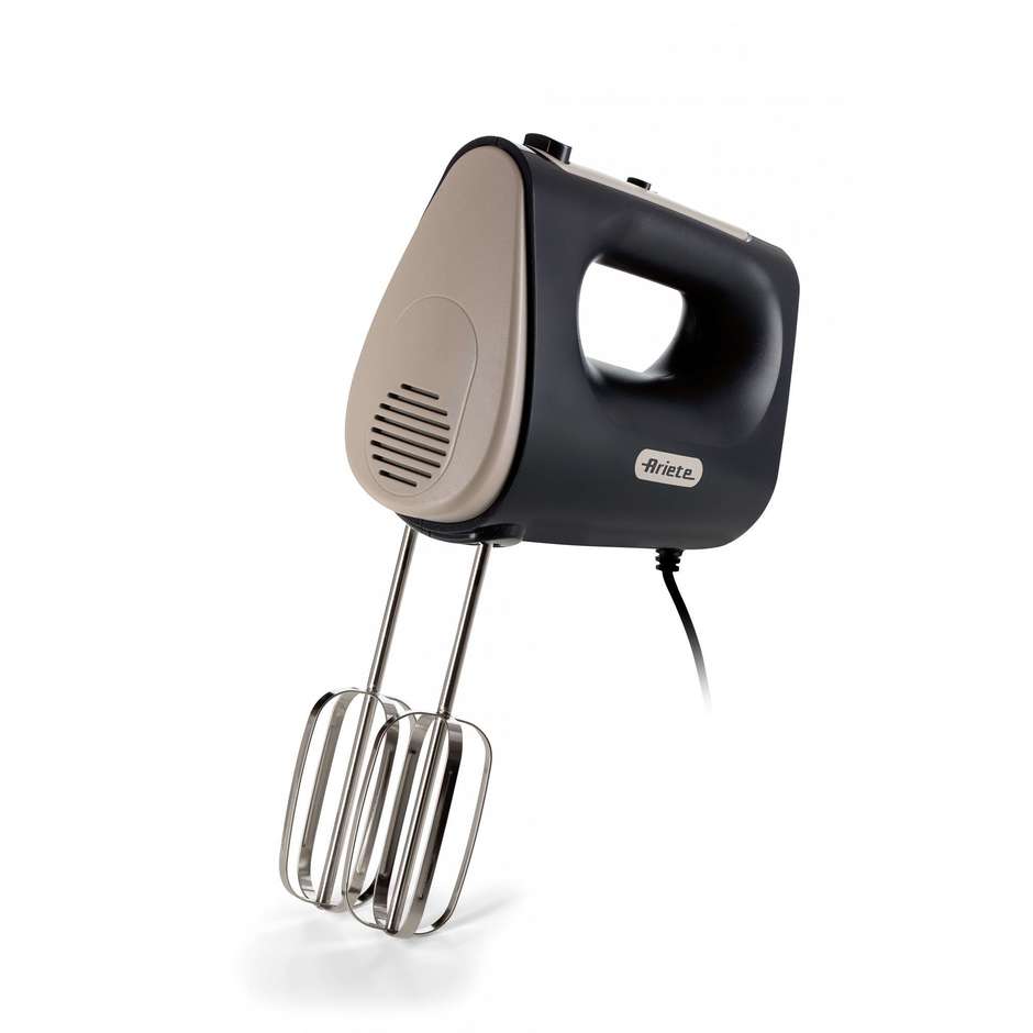 Ariete 1545 Sbattitore Elettrico 450 W 5 Velocità con Funzione Turbo Fruste e Ganci Inox