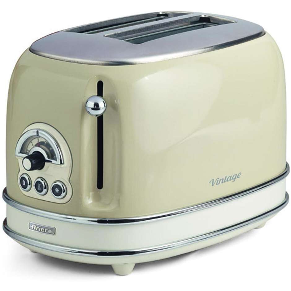 Ariete 155 BEIGE Tostapane a 2 Fessure con Pinze Inox