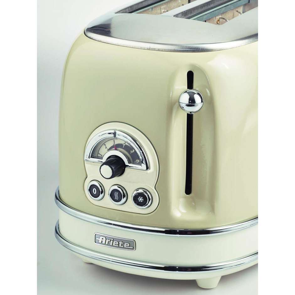 Ariete 155 Vintage tostapane beige 2 fette 810 W con pinze
