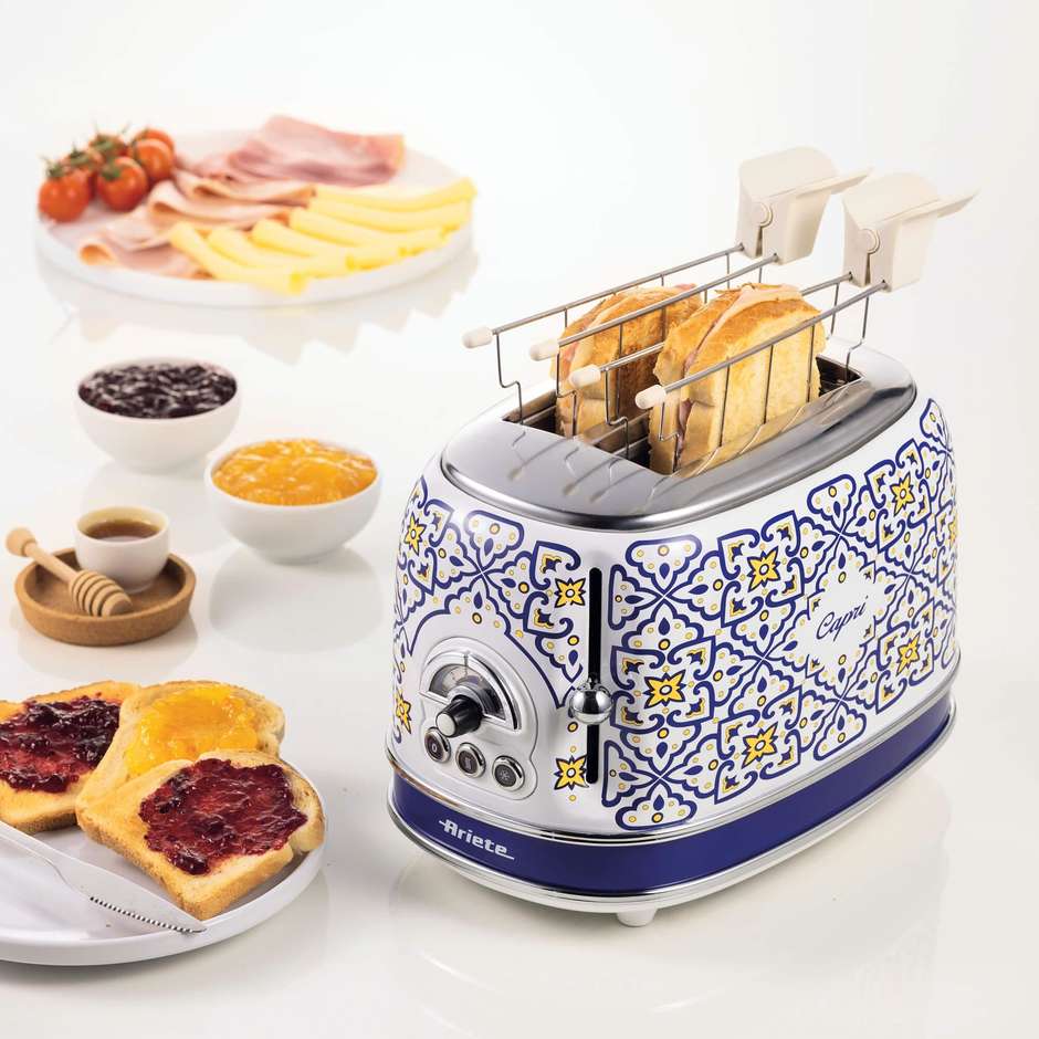Ariete 1550C Tostapane a 2 Fessure con Pinze Inox