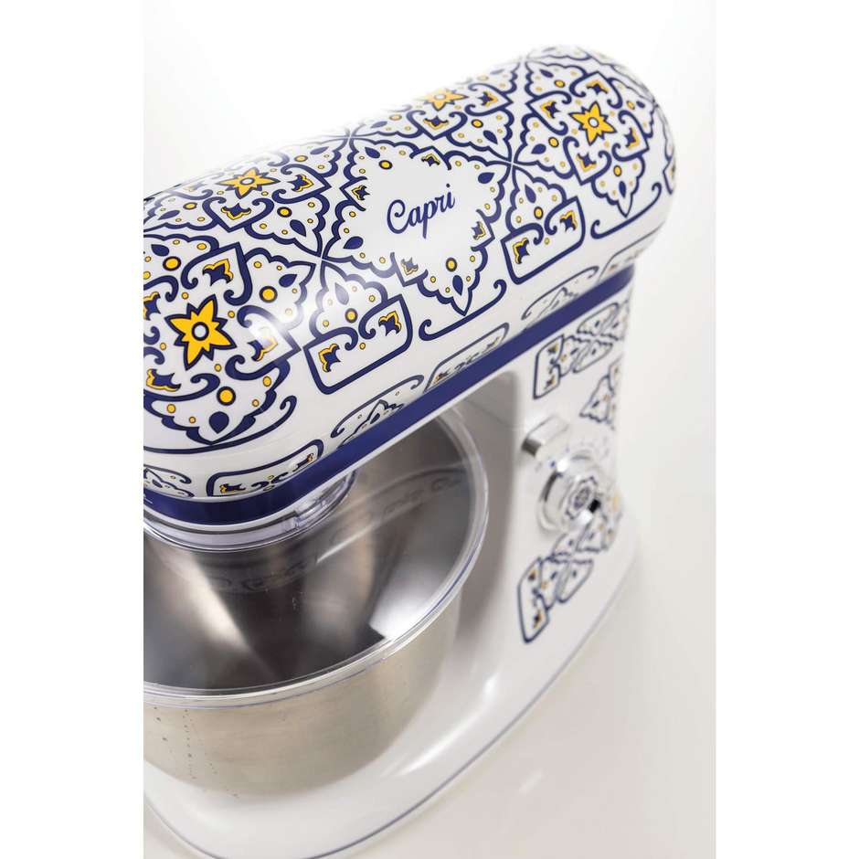 Ariete 1588C Impastatrice Capri, Planetaria 7 velocità Potenza 2400 Watt Capacita 5,5 Lt Tazza Acciaio Inox