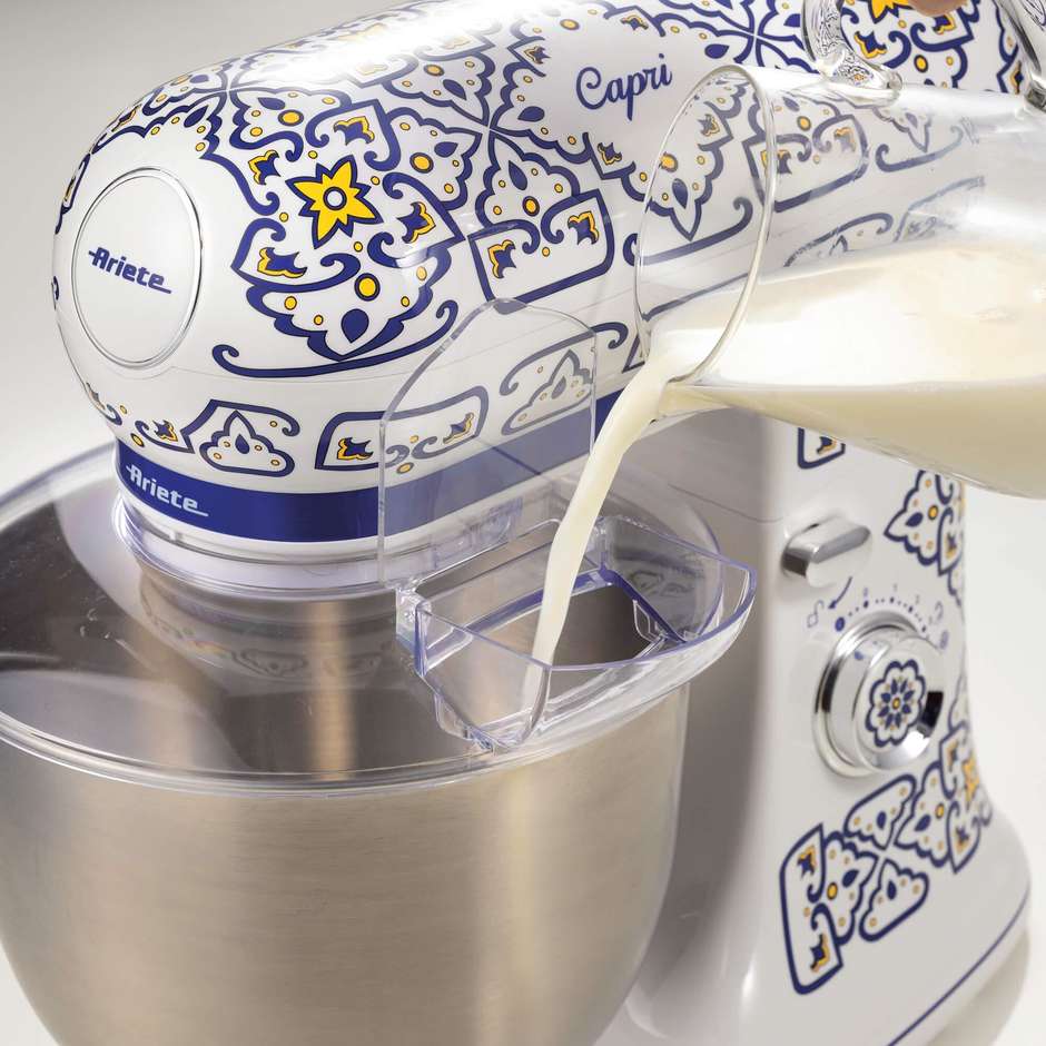 Ariete 1588C Impastatrice Capri, Planetaria 7 velocità Potenza 2400 Watt Capacita 5,5 Lt Tazza Acciaio Inox