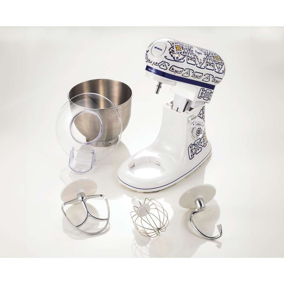 Ariete 1588C Impastatrice Capri, Planetaria 7 velocità Potenza 2400 Watt Capacita 5,5 Lt Tazza Acciaio Inox