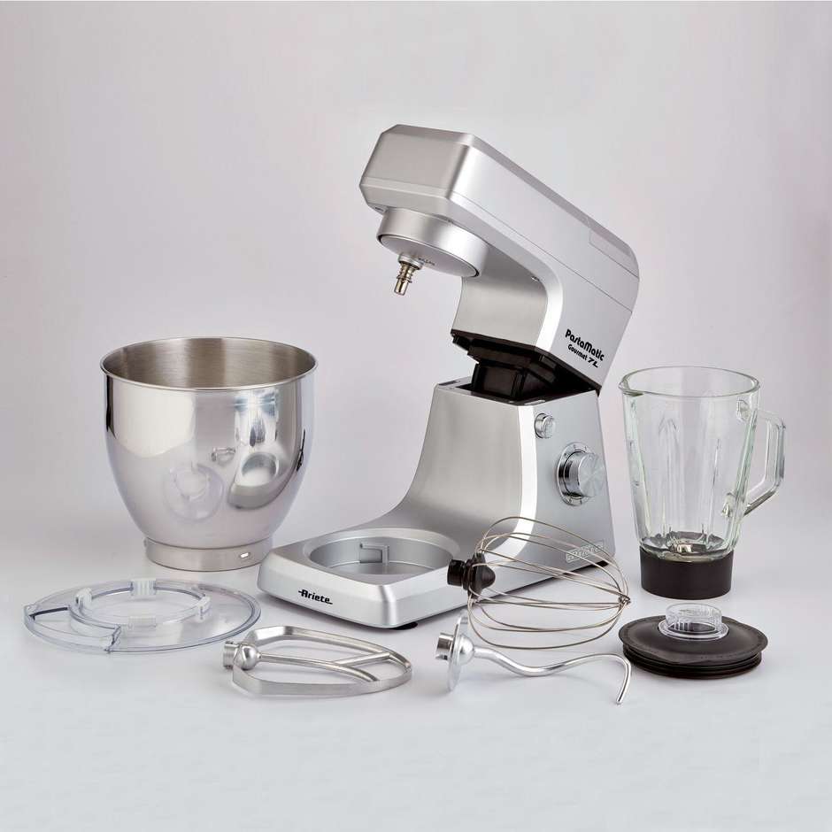 Ariete 1598/1 Pastamatic Gourmet Planetaria Impastatrice 7 L 2100 W Acciaio Inox con Blender 1,5 L