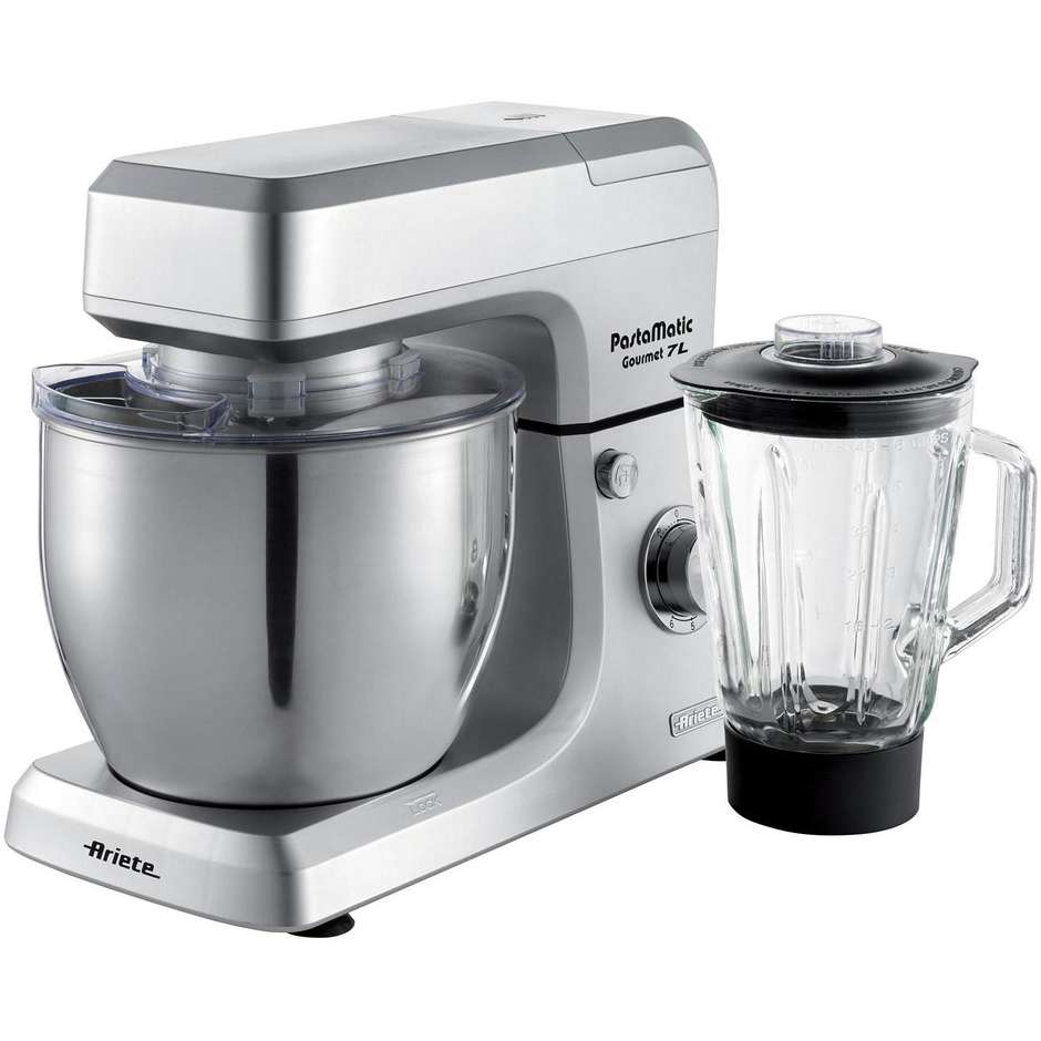 Ariete 1598 Pastamatic Gourmet Professional 7L Impastatrice Planetaria con Frullatore Inox 1200W