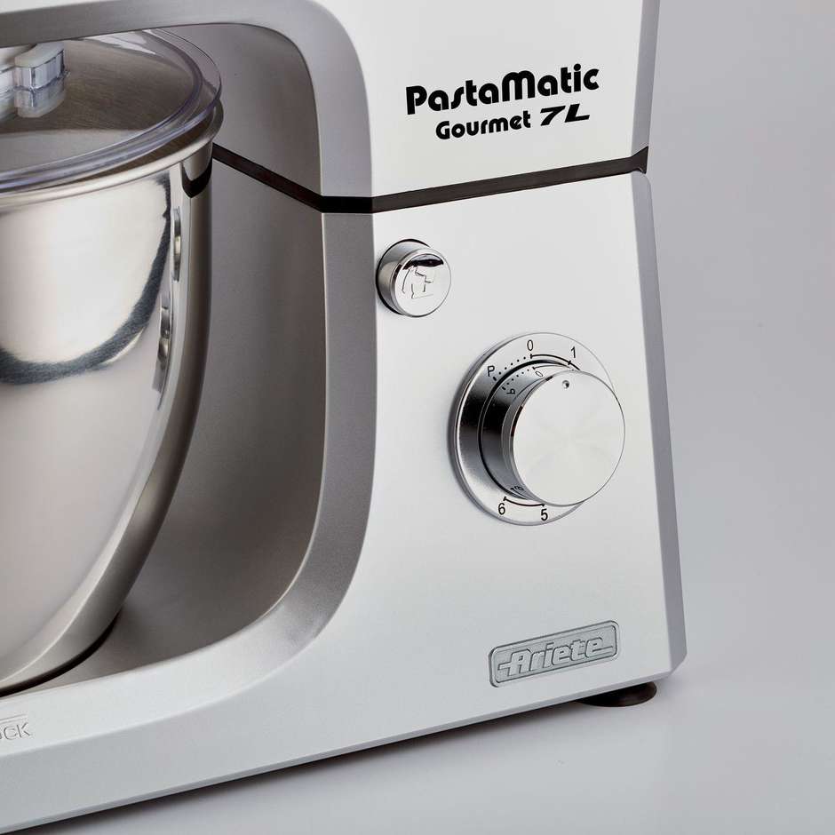 Ariete 1598 Pastamatic Gourmet Professional 7L Impastatrice Planetaria con Frullatore Inox 1200W