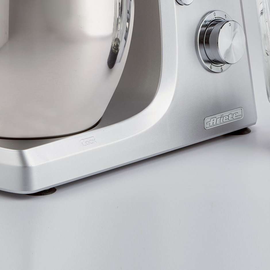 Ariete 1598 Pastamatic Gourmet Professional 7L Impastatrice Planetaria con Frullatore Inox 1200W