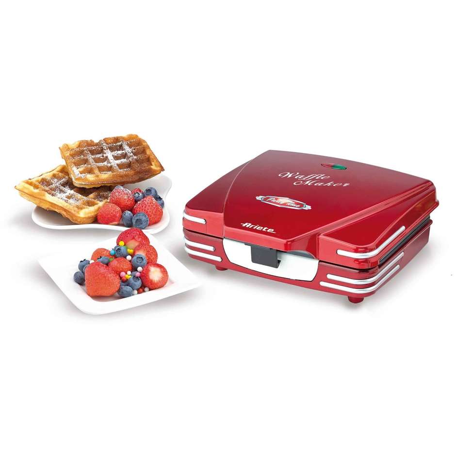 Ariete 187 Waffle Maker Party Time macchina per waffles piastra antiaderente colore rosso