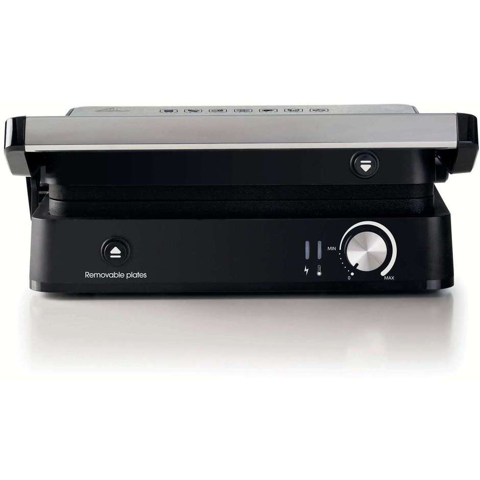 Ariete 1934 Griglia Elettrica per Grigliate Miste 3 in 1 Potenza 2000 W Piastre Lisce e Rigate Silver