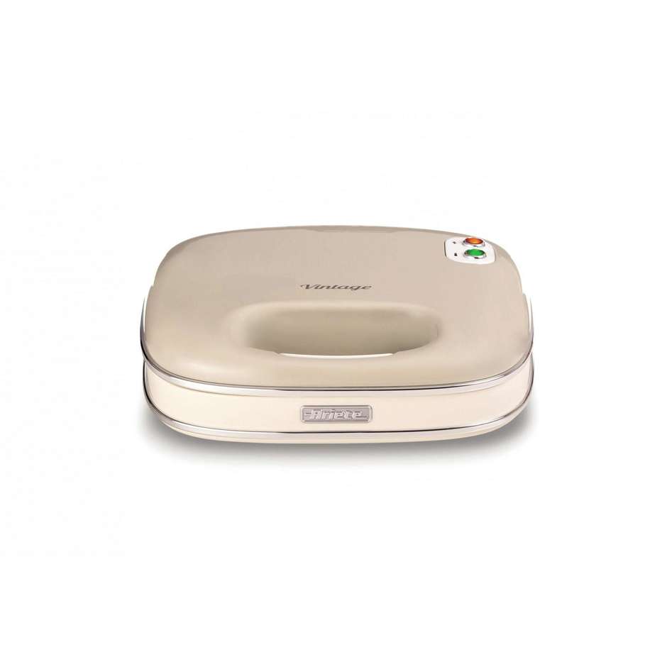 Ariete 1963/03 Tostiera Vintage beige, 750 W con piastre grill antiaderenti