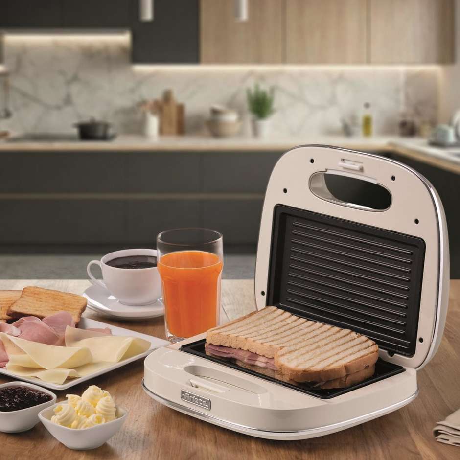 Ariete 1963/04 Tostiera Vintage verde, 750 W con piastre grill antiaderenti