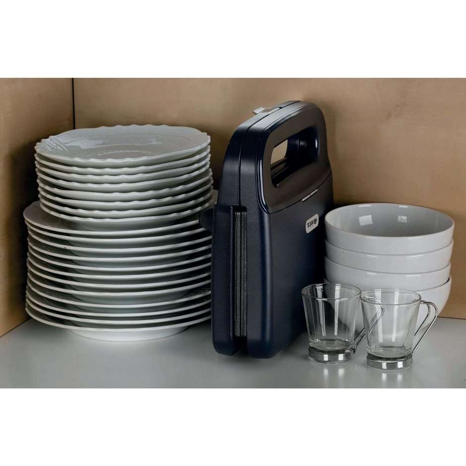 Ariete 1971 Piastra Elettrica Sandwici e Grill 750 W Rivestimento Antiaderente Nero