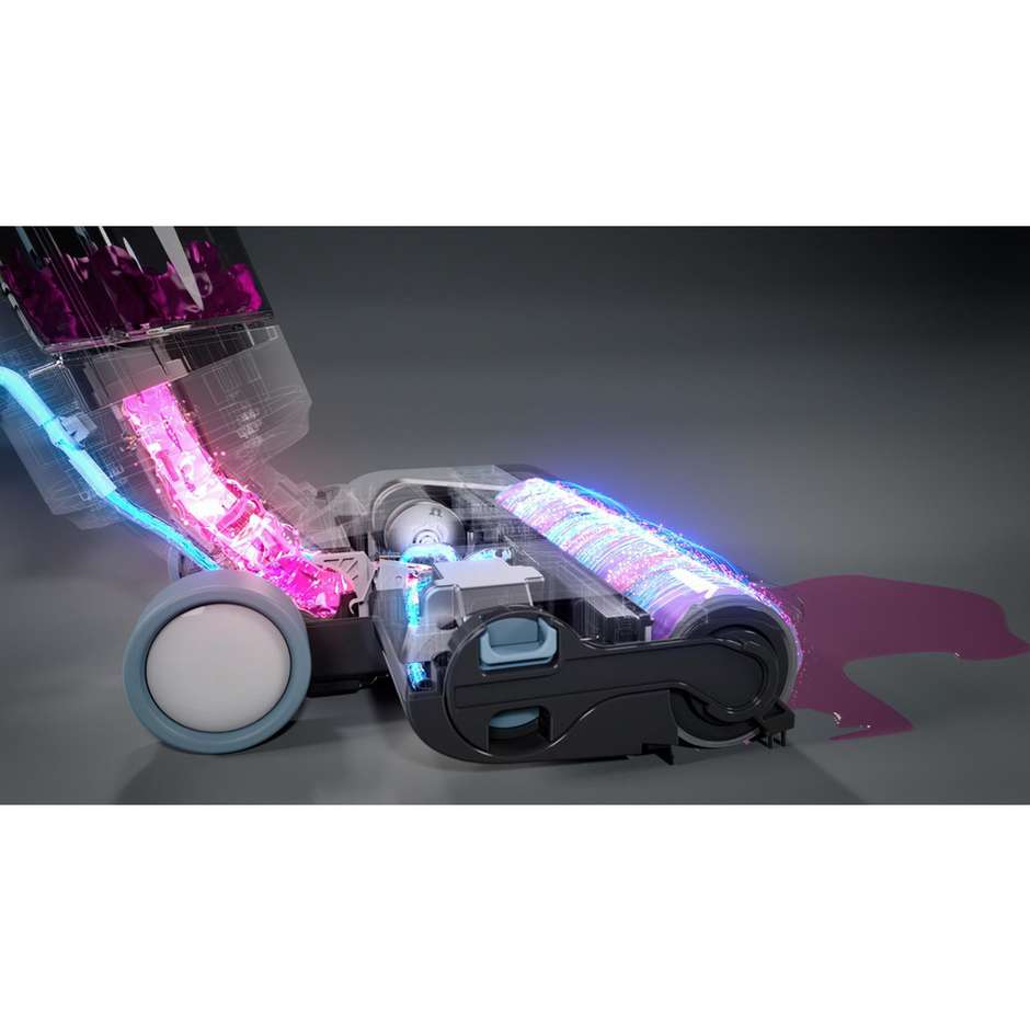 Ariete 2483 Aspirapolvere Intelligente Lavapavimenti cordless 700ml Accessori inclusi Colore Bianco, Azzurro