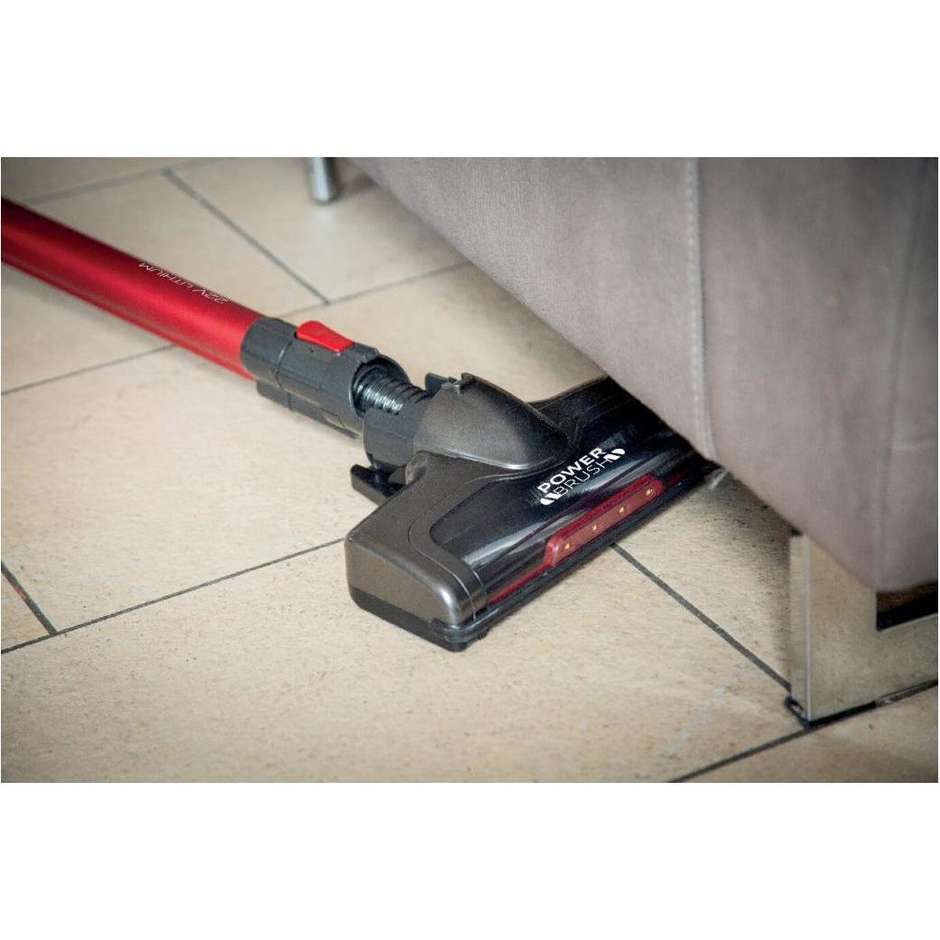 Ariete 2757 22V Lithium Scopa Elettrica Ricaricabile Senza Filo 120W Batteria Litio 22,2V Serbatoio 1L Rosso e Nero