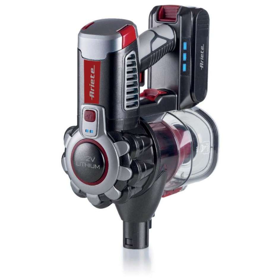 Ariete 2757 22V Lithium scopa elettrica senza fili 2 in 1 rossa e grigia