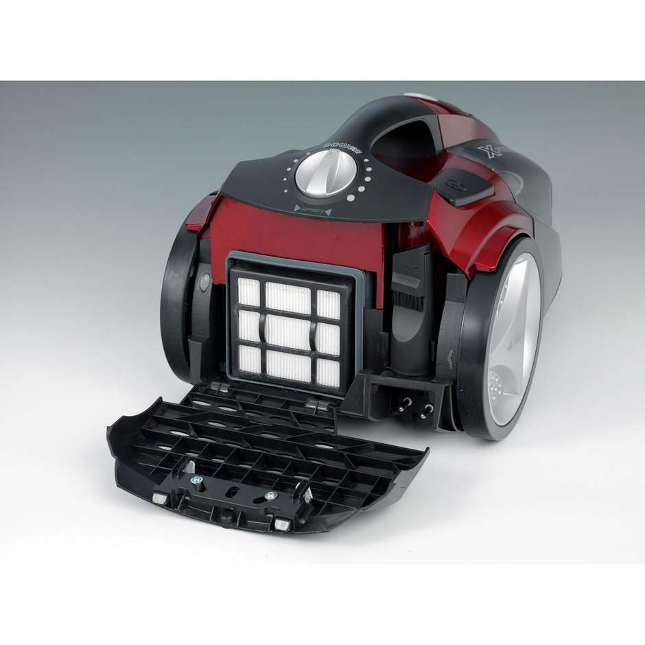 Ariete 2791/50 Jet Force Aspirapolvere a Traino Ciclonico Senza Sacco 800 W 2,5 L Filtro HEPA Rosso/Nero