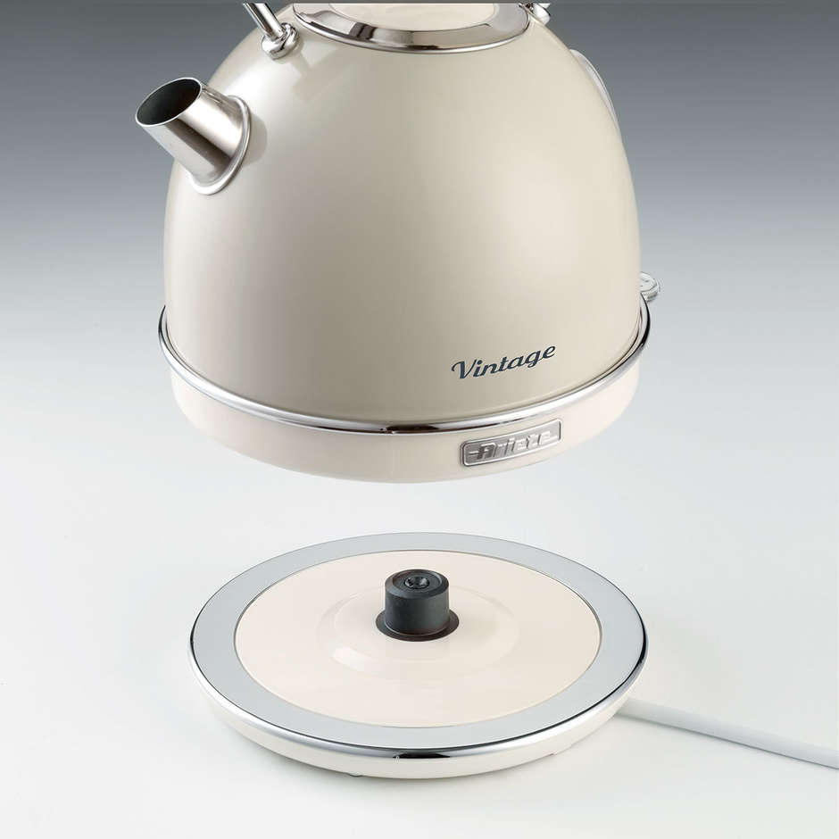 Ariete 2877 BEIGE Bollitore Elettrico Senza Fili 1,7 Litri Inox