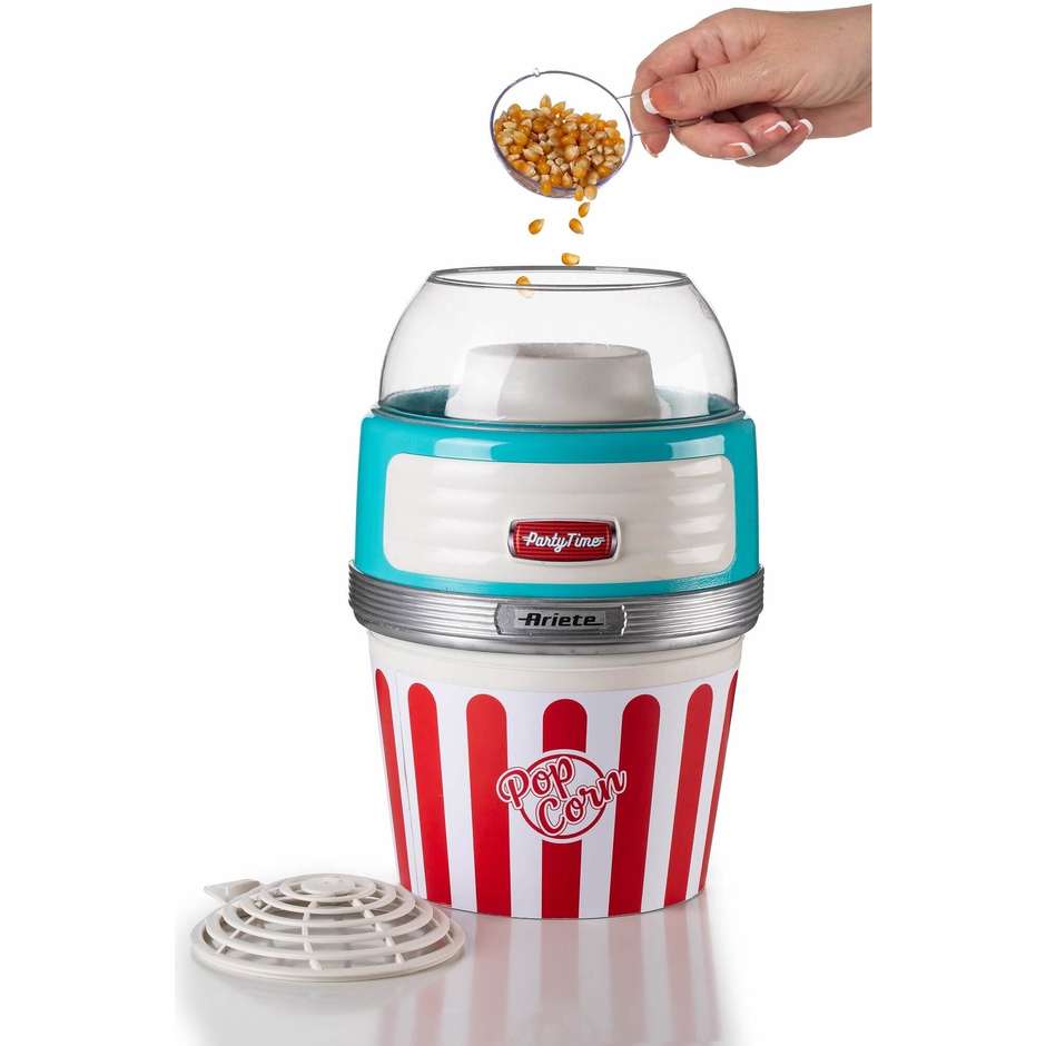 Ariete 2957 Pop Corn XL Party Time 1100 W, celeste